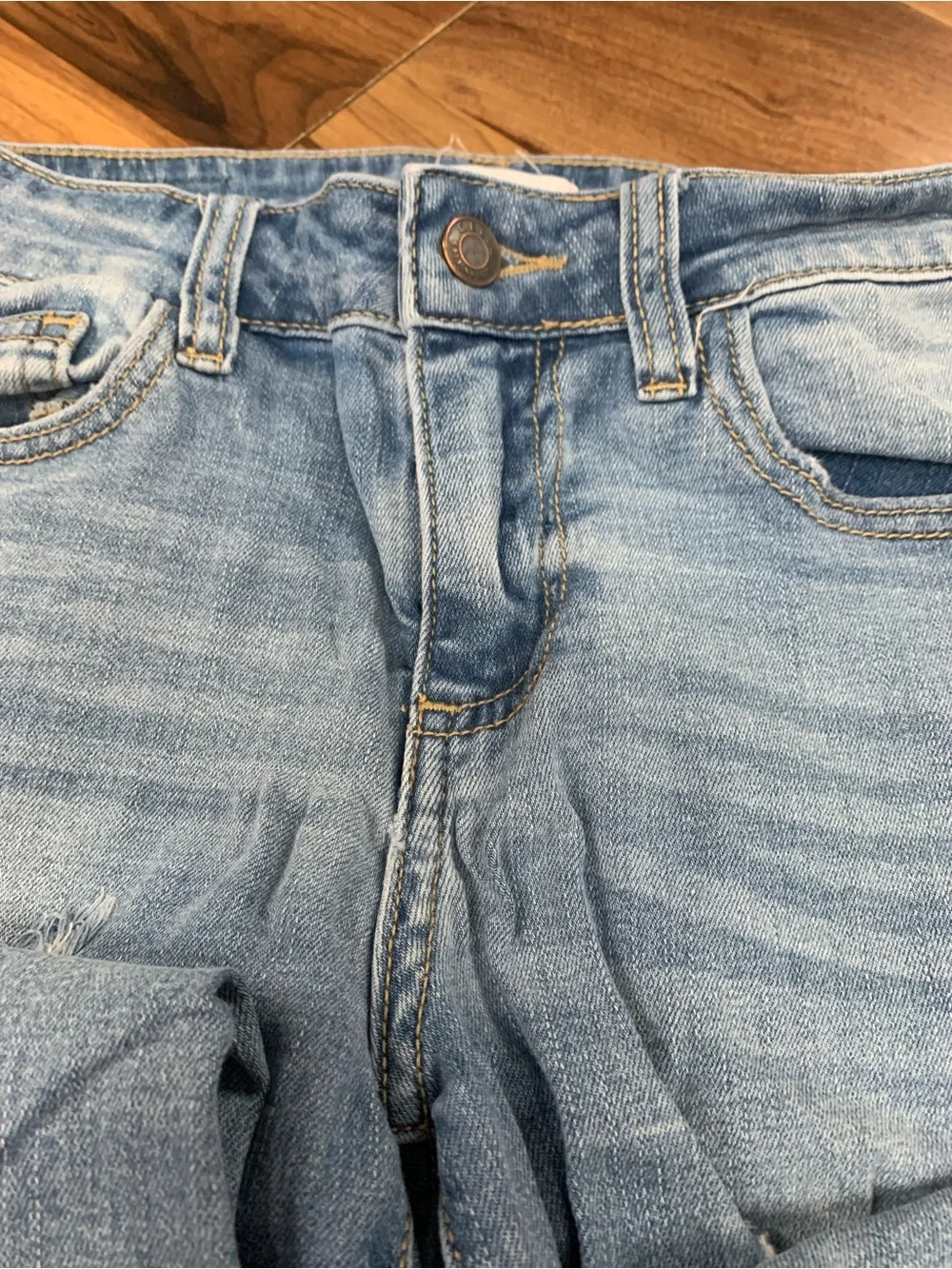 Cello Distressed Skinny Jeans Women Size 3 Blue Denim Ripped Frayed Stretch